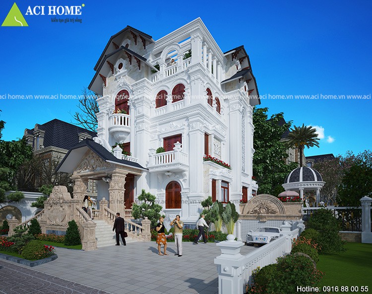 Mẫu thiết kế biệt thự cổ điển tại Tuyên Quang - Hải Hà Villa