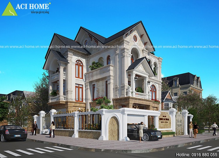 Thiết kế biệt thự kiểu Pháp tại Hà Nội 