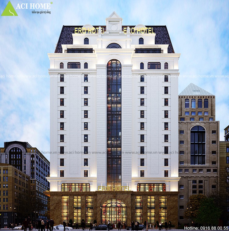 Thiết kế khách sạn kiểu Pháp 18 tầng,3 sao sang trọng tại Hà Nội - View 4