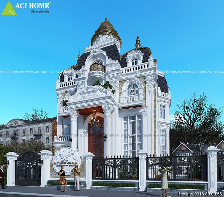 Thiết kế biệt thự kiểu Pháp đẹp tựa cung điện hoàng gia tại Hạ Long - View 3