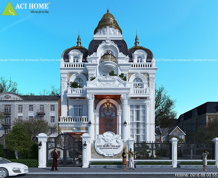 Thiết kế biệt thự kiểu Pháp đẹp tựa cung điện hoàng gia tại Hạ Long - View 4