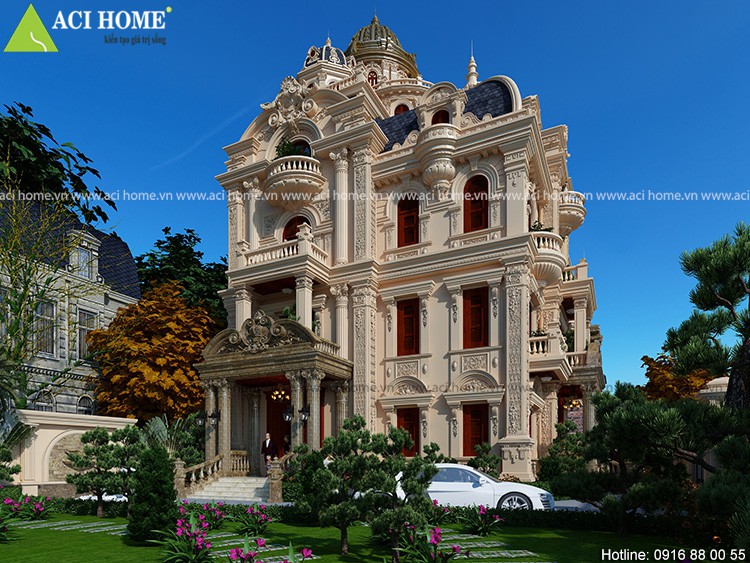 Thiết kế biệt thự kiểu Pháp-4,5 tầng - tại Nam Định - Cực đẹp và bề thế - View 7