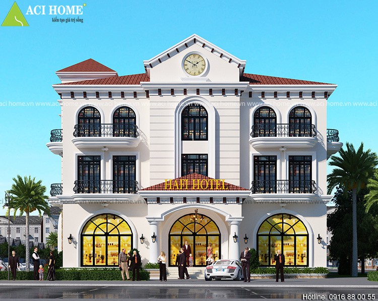 Thiết kế khách sạn 3 tầng- 3 sao - sang trọng tại Vũng Tàu - Hafi Hotel - View 4