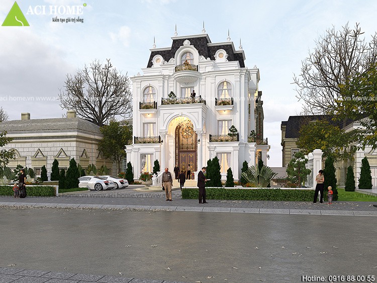 Thiết kế biệt thự đẹp kiểu Pháp với kiến trúc tinh tế trang nhã tại Sơn La