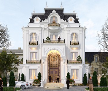 Thiết kế biệt thự kiểu Pháp tại Sơn La trong vẻ đẹp yêu kiều