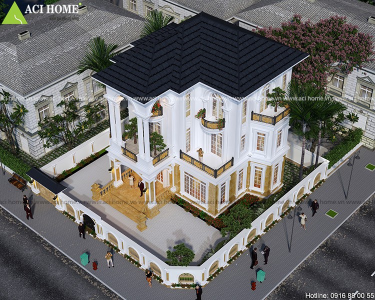 Thiết kế biệt thự kiểu Pháp 3,5 tầng tại Lạng Sơn với không gian sống đẳng cấp - 4