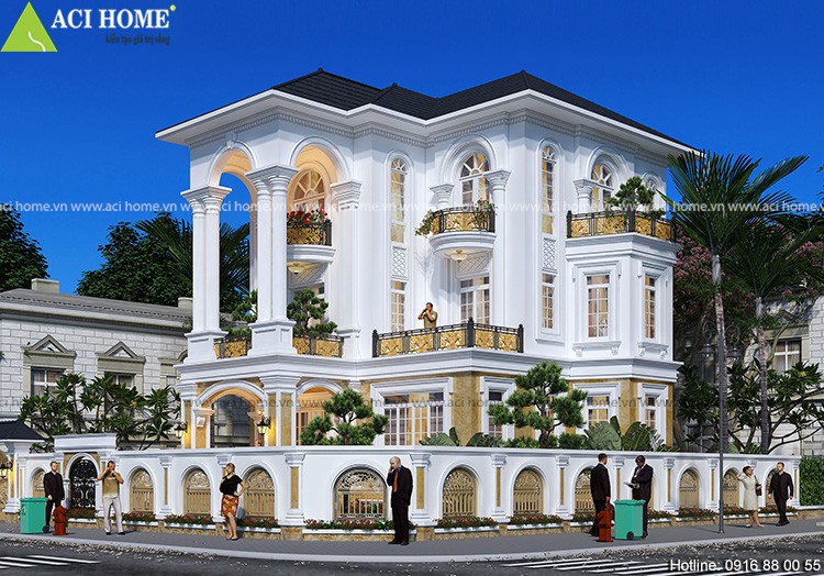 Thiết kế biệt thự kiểu Pháp 3,5 tầng tại Lạng Sơn với không gian sống đẳng cấp - 5