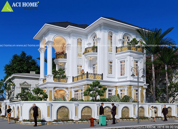 Thiết kế biệt thự kiểu Pháp 3,5 tầng tại Lạng Sơn với không gian sống đẳng cấp - 6