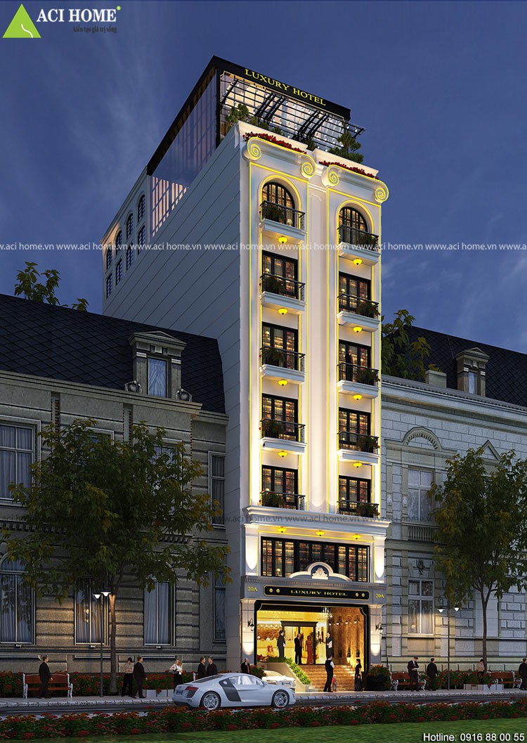 Thiết kế khách sạn kiểu Pháp 3 sao -mặt tiền 10 m tại Sài Gòn(Q1) - dấu ấn nổi bật - ảnh 4