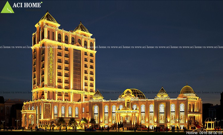 Thiết kế khách sạn kiểu Pháp - Kiến trúc Hoa An Hotel tại biển Mũi Né-Phan Thiết - Quy mô 4 sao - 14 tầng - kết hợp nhà hàng,tiệc cưới - View 4