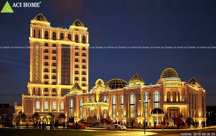 Thiết kế khách sạn kiểu Pháp - Kiến trúc Hoa An Hotel tại biển Mũi Né-Phan Thiết - Quy mô 4 sao - 14 tầng - kết hợp nhà hàng,tiệc cưới - View 5