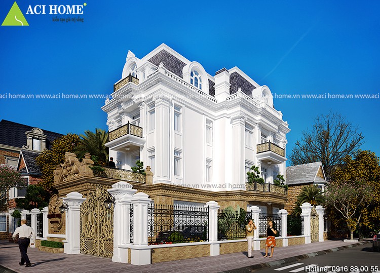 Thiết kế và thi công cải tạo biệt thự kiểu Pháp 3,5 tầng  - Vinhomes Riverside Sài Đồng-HN - ảnh 1