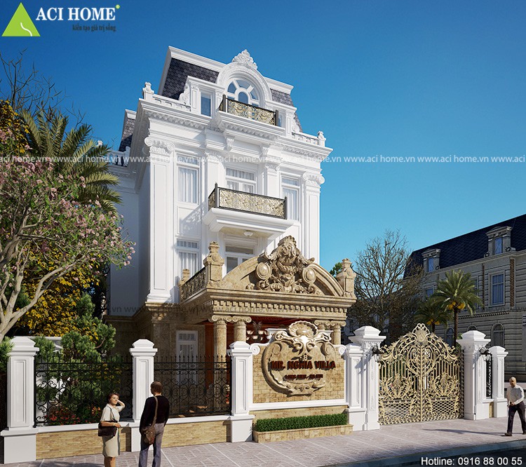 Thiết kế và thi công cải tạo biệt thự kiểu Pháp 3,5 tầng  - Vinhomes Riverside Sài Đồng-HN - ảnh 2