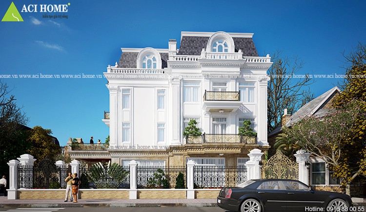 Thiết kế và thi công cải tạo biệt thự kiểu Pháp 3,5 tầng  - Vinhomes Riverside Sài Đồng-HN - ảnh 4