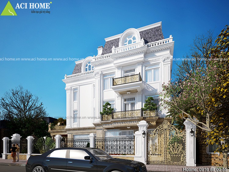 Thiết kế và thi công cải tạo biệt thự kiểu Pháp 3,5 tầng  - Vinhomes Riverside Sài Đồng-HN - ảnh 7