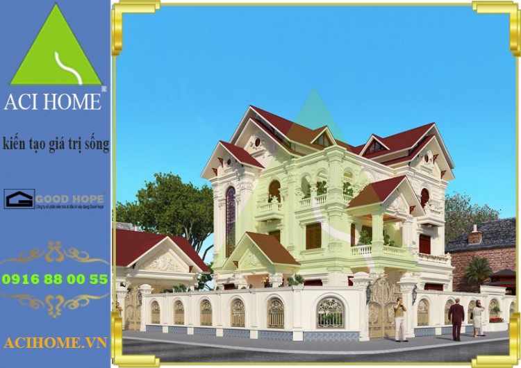 Thiết kế biệt thự cổ điển 3 tầng tại Vinh_Nghệ An - Thỏa mãn khao khát của chủ đầu tư - 2