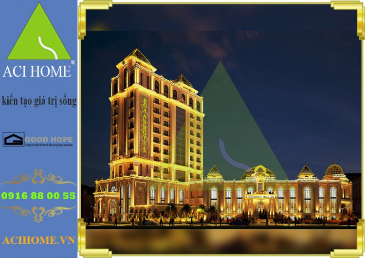 Thiết kế khách sạn cổ điển 4 sao - dự án nghỉ dưỡng và trung tâm nhà hàng tiệc cưới đẳng cấp tại Mũi Né_Phan Thiết - Không gian toàn cảnh