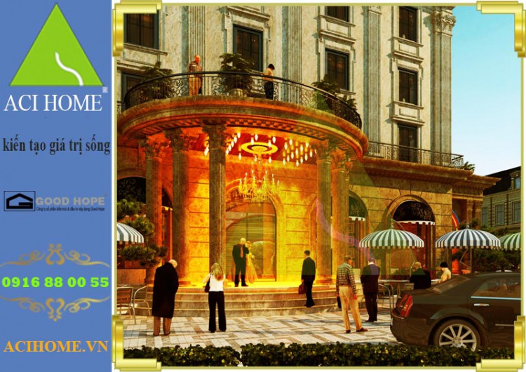 Thiết kế khách sạn cổ điển tại Tp Bắc Ninh | 3 sao | 7 tầng | sang trọng + bề thế | View 6