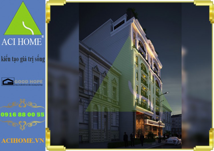 Thiết kế khách sạn cổ điển song lập 9 tầng đẳng cấp 3 sao trên phố Ngụy Như Kon Tom_Thanh Xuân_Hà Nội - View 5